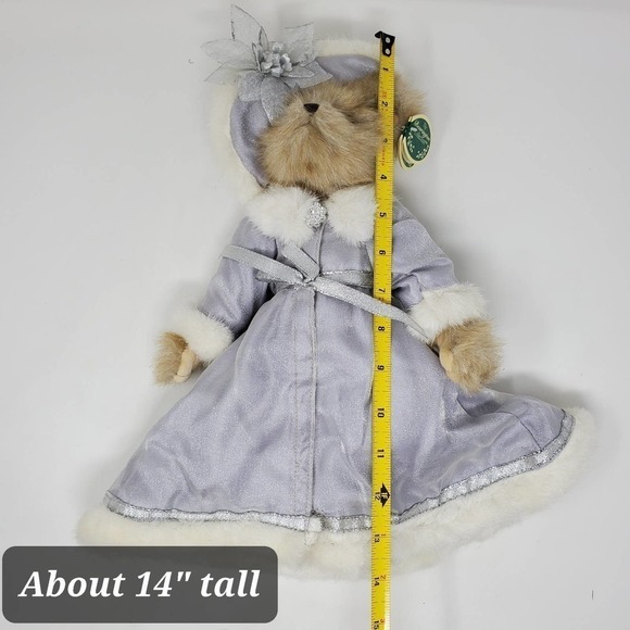 The Bearington Collection Model 1102 Cecilia Jointed 14” Teddy Bear Holiday - Picture 6 of 11